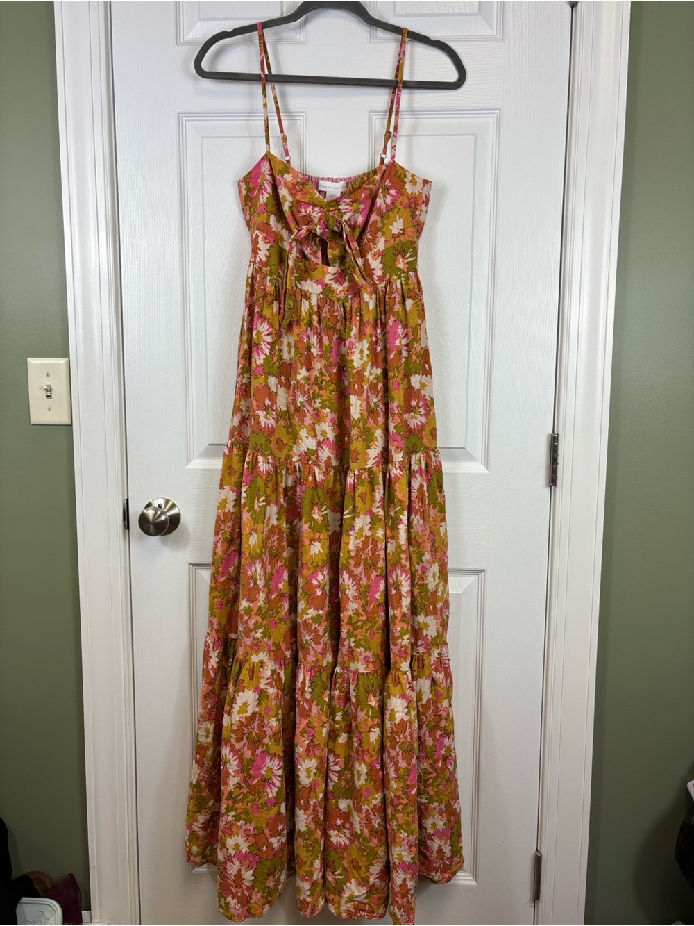 House of Harlow 1960 retro floral maxi dress sz xs